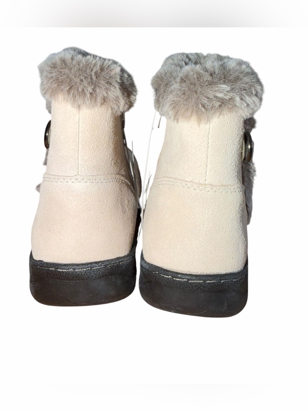 Khombu Iris Winter Snow Boots Womens 9 Cream Faux Fur Waterproof Ankle NWT - Picture 6 of 8